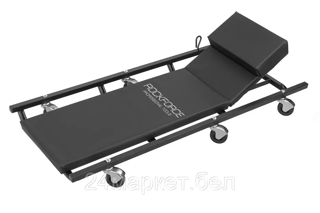 Rock FORCE Лежак ремонтный подкатной на 6-ти колесах с регулируемым подголовником (425х125мм) Rock FORCE RF-TR6452