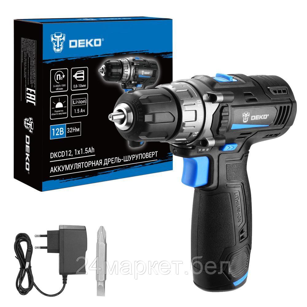 Дрель-шуруповерт Deko DKCD12 083-1121 (с 1-им АКБ)