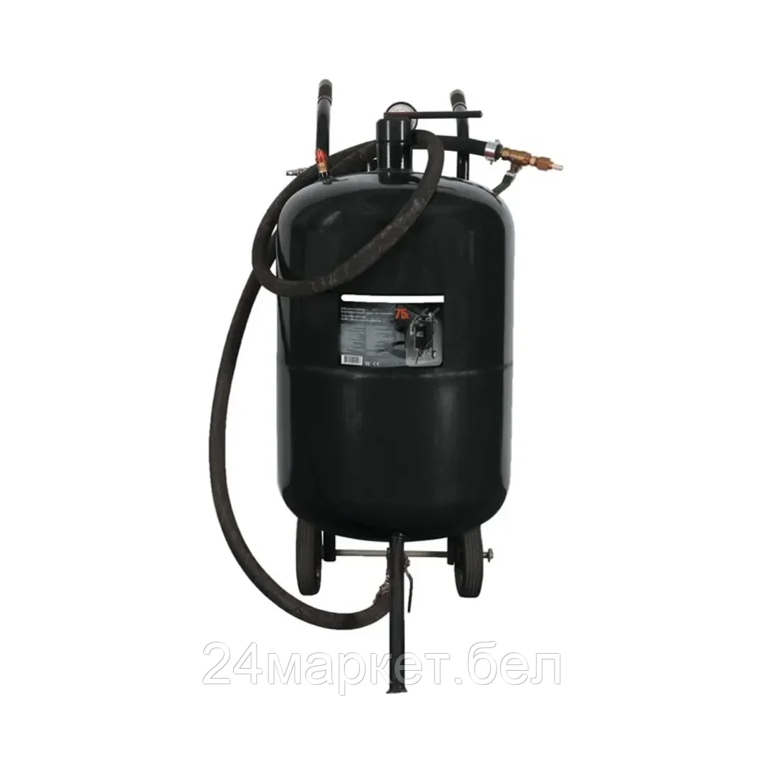 FORSAGE Передвижной пескоструйный аппарат напорного типа (бак 75л, 170-710л/мин, 4-8,5атм) пневмо. Forsage F-SB20-II