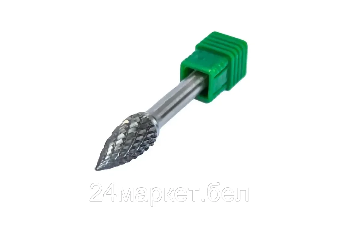 Шарошка коническая скругленная по металлу(Ø 12мм,Ø хвостовика 6мм),в пластиковом футляре Rock FORCE RF-617G1225