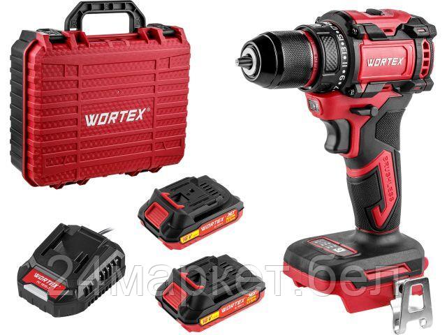 Аккум. дрель-шуруповерт WORTEX BD 2025 DLi в чем. ALL1 XLT БЕСЩЕТ, 18 В, 50 Н*м, 2х1,5 А*ч, БЗП 10 м (шурупы до 9 мм, защита от перегрузки и перегрева 1329836