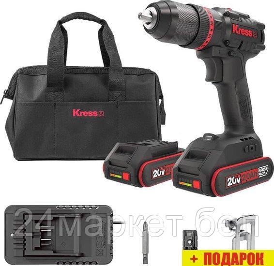 Ударная дрель-шуруповерт Kress KUC30.1 (с 2-мя АКБ, сумка)