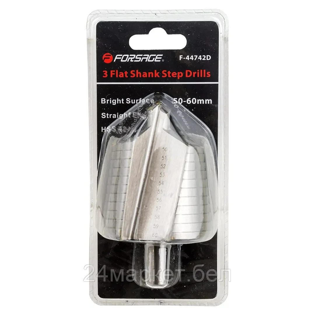 Сверло ступенчатое HSS4241(50-60мм)в блистере Forsage F-44742D