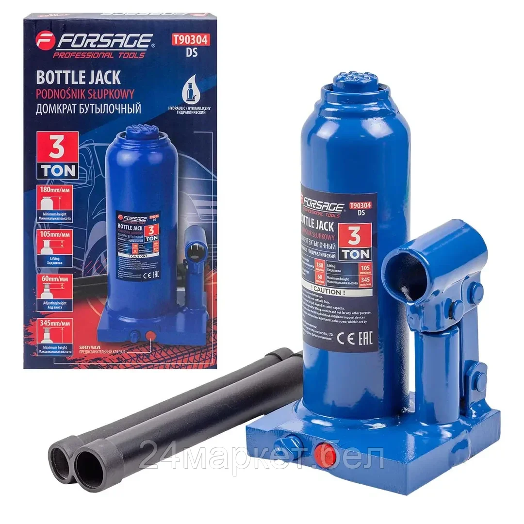 Бутылочный домкрат FORSAGE F-T90304 3т