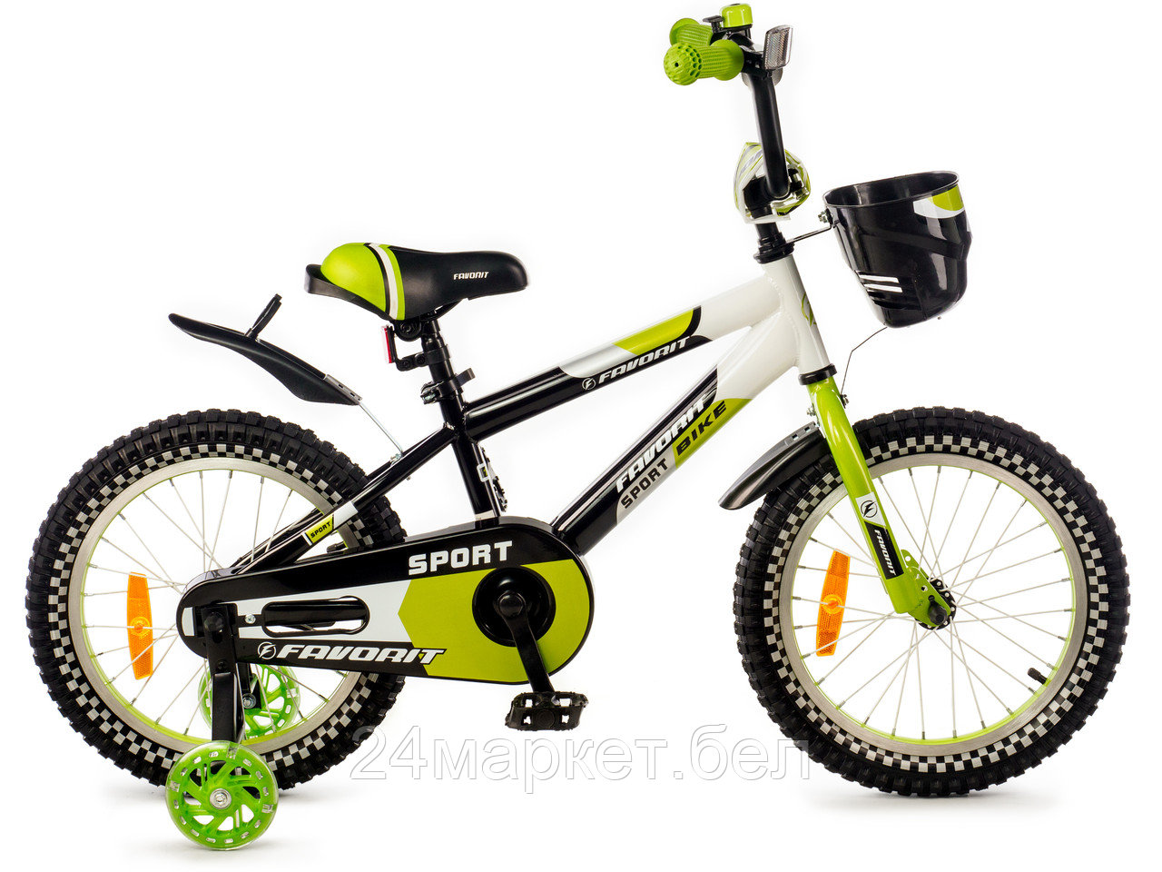 Детский велосипед Favorit Sport 16 SPT-16GN2 (черный/зеленый)