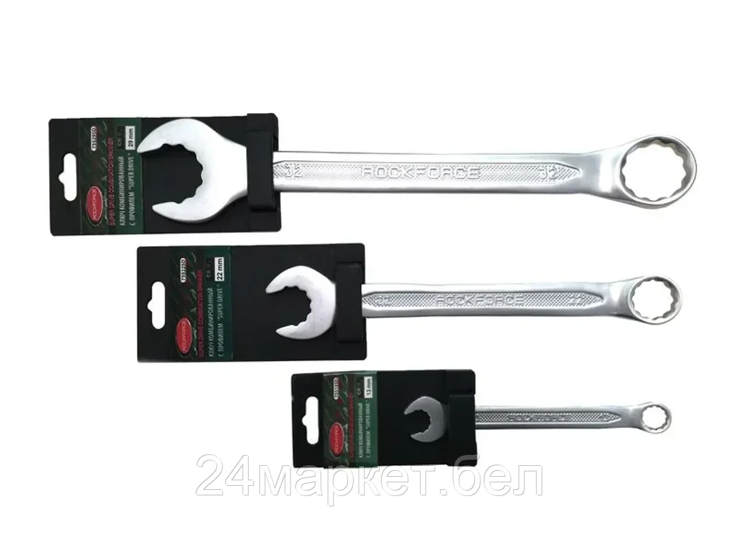 Rock FORCE Ключ комбинированный с профилем "Super drive" 32мм" на пластиковом держателе Rock FORCE RF-75532SD