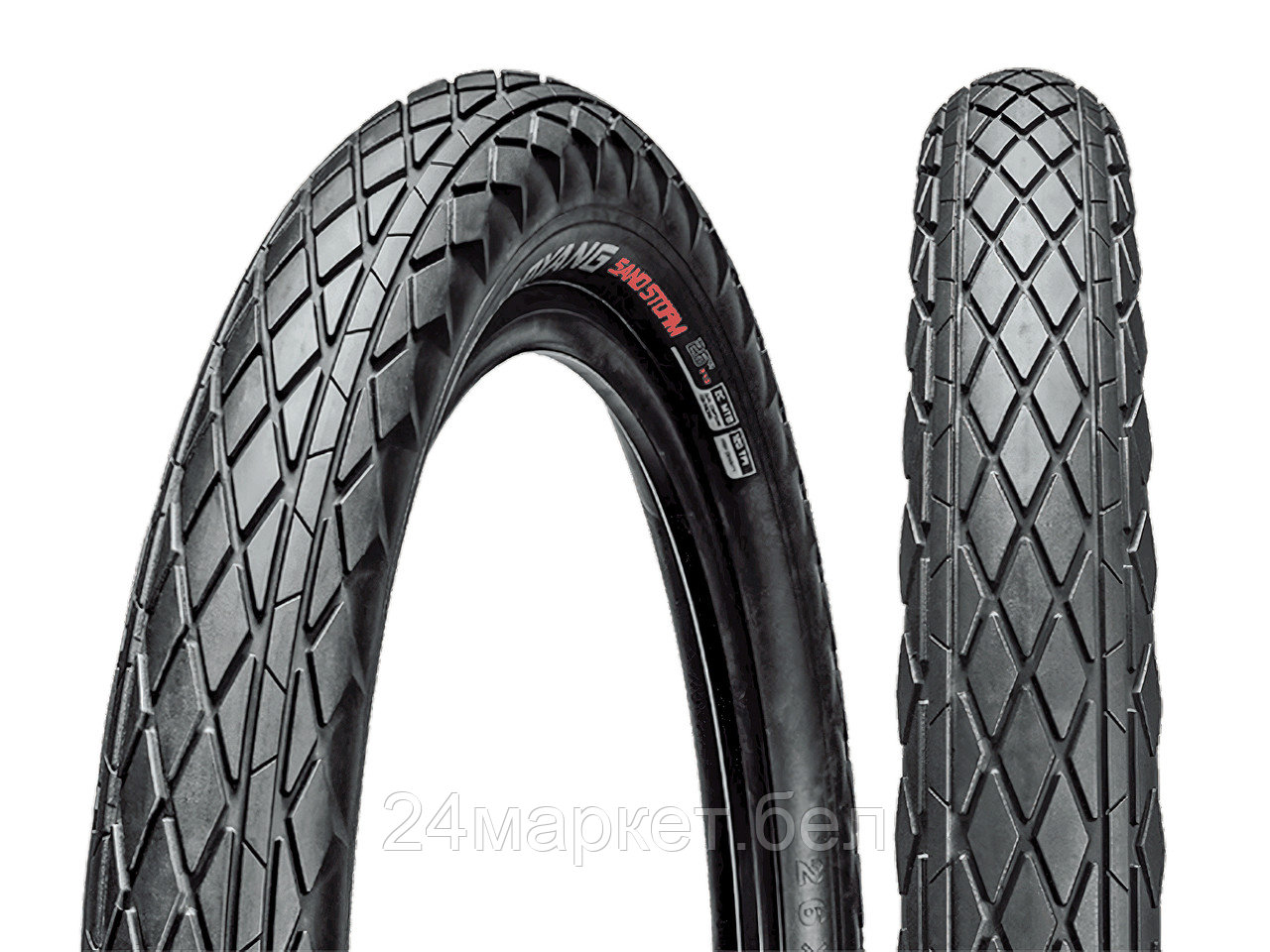 Покрышка велосипедная H-5193, 24X2.50 (60-507) 30TPI SINGLE, W107005 CHAOYANG