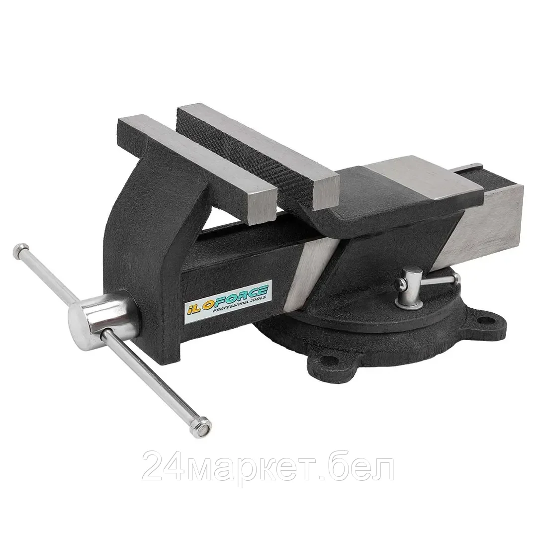 IF-6540808 ILOforce Тиски стальные поворотные с наковальней 8" (200мм)