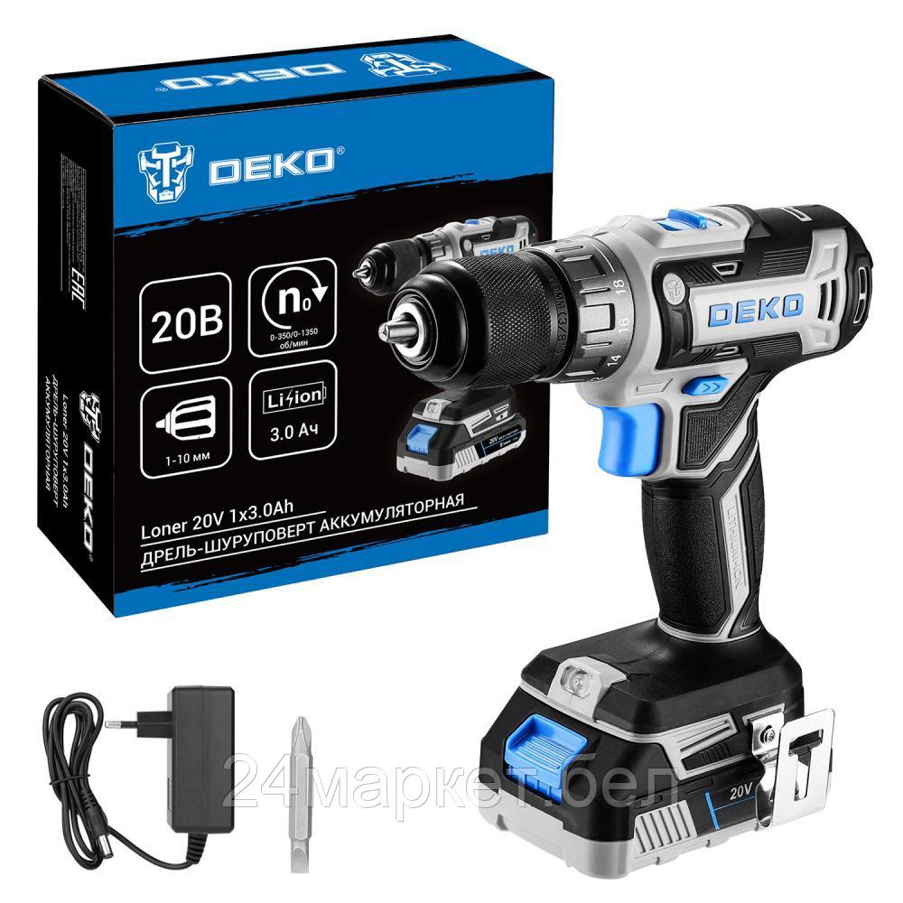 Дрель-шуруповерт Deko Loner 20V 085-1006 (с 1-им АКБ)