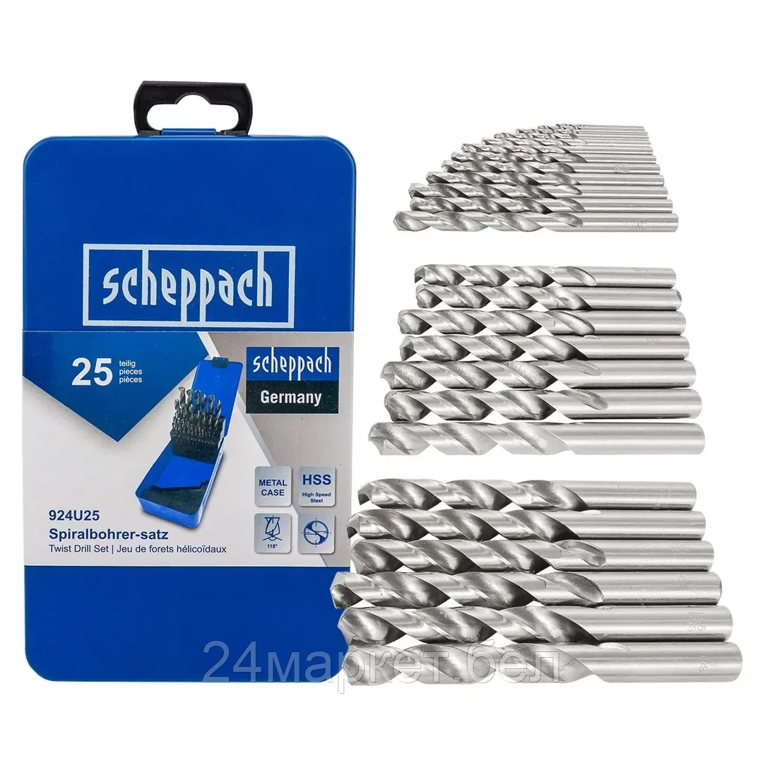 Sch-924U25 Набор сверл по металлу 25пр. Scheppach