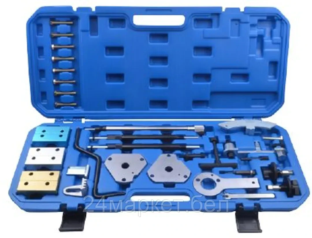 Rock FORCE Набор фиксаторов для обслуживания двигателей Fiat 26пр.(1.2, 1.4, 1.6, 1.8 16V; 1.9D/TD, 1.9JTD, 2.4TD/JTD), в кейсе Rock FORCE RF-934G1