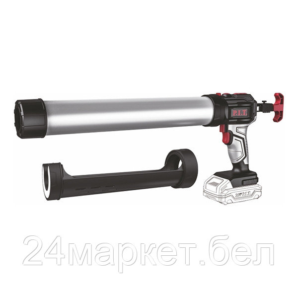 Пистолет для герметика аккум. SOLO, 20В, 4ск, 3000Н, 300мл, 600мл, LED, антикапля (PEC20H-300A/1)