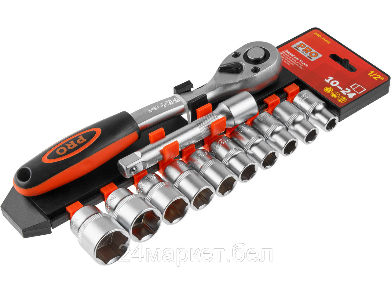 Набор головок 1/2" 10-24мм 12предм. PRO STARTUL (PRO-41412)