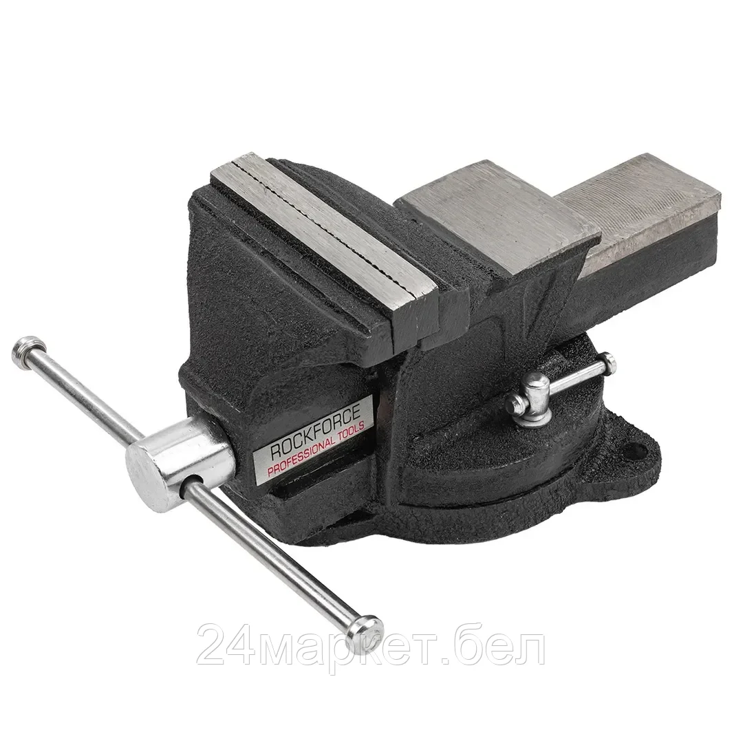 RF-6540104 RockFORCE Тиски стальные поворотные с наковальней 4" (100мм)