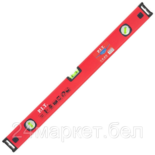 Уровень пузырьковый магнитный P.I.T. ADVANCE HSPL02-0400 (400мм, 3 капсулы, коробчатый,1мм/м)