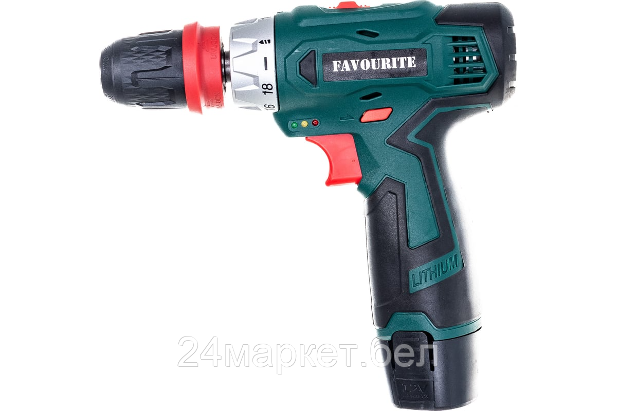 Дрель-шуруповерт Favourite DC-12MF (с 2-мя АКБ, кейс)