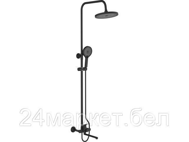 Душевая система D35, серия 710 черный ECONOCE (Длинный L-излив 223 мм, высота 1450 мм, глубина 350 мм) EC0714BL