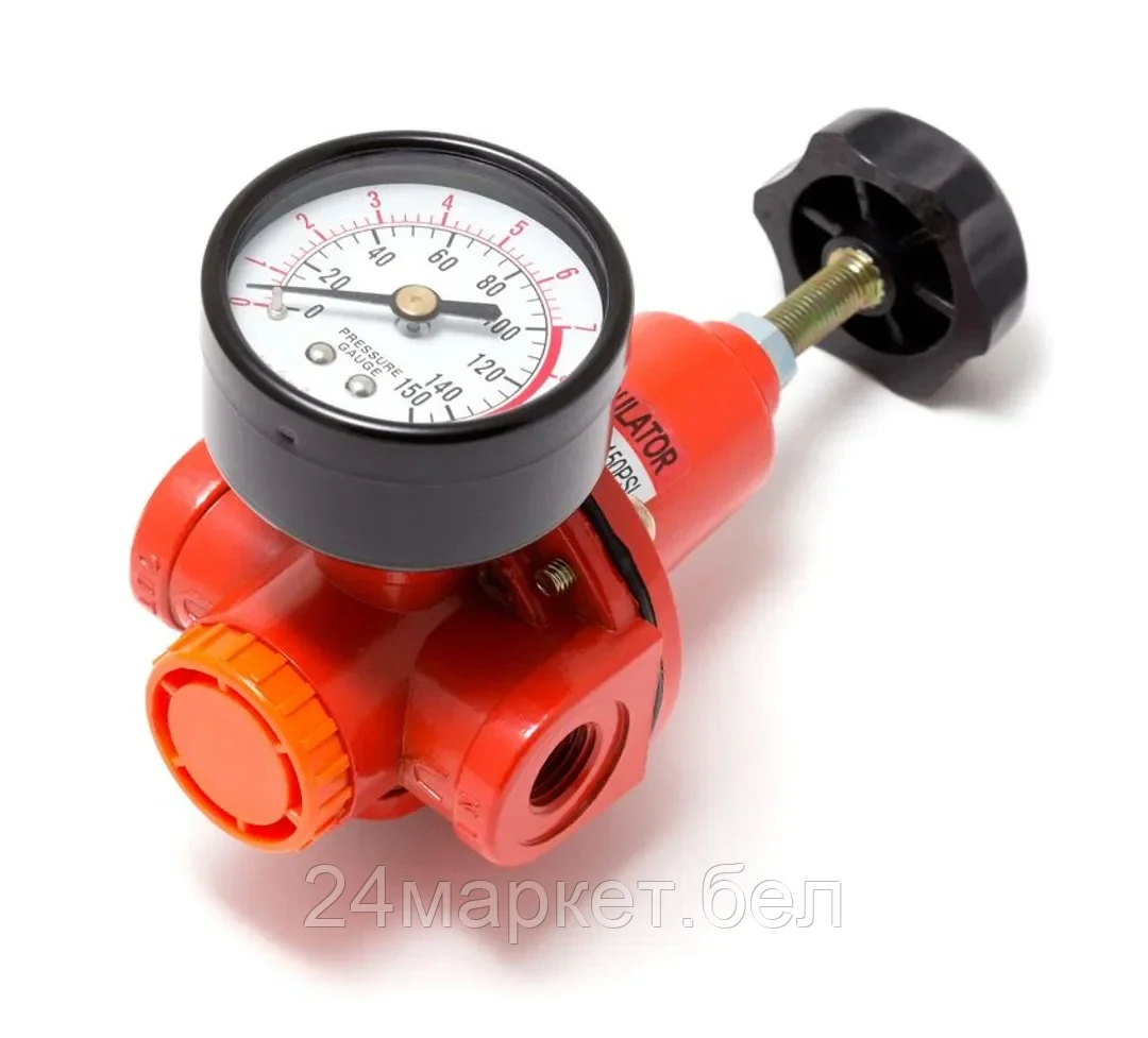Rock FORCE Регулятор давления с индикатором 1/4" (2200л/мин, 5-60°C, max входное/выходное давление: 15/10bar) Rock FORCE RF-1221