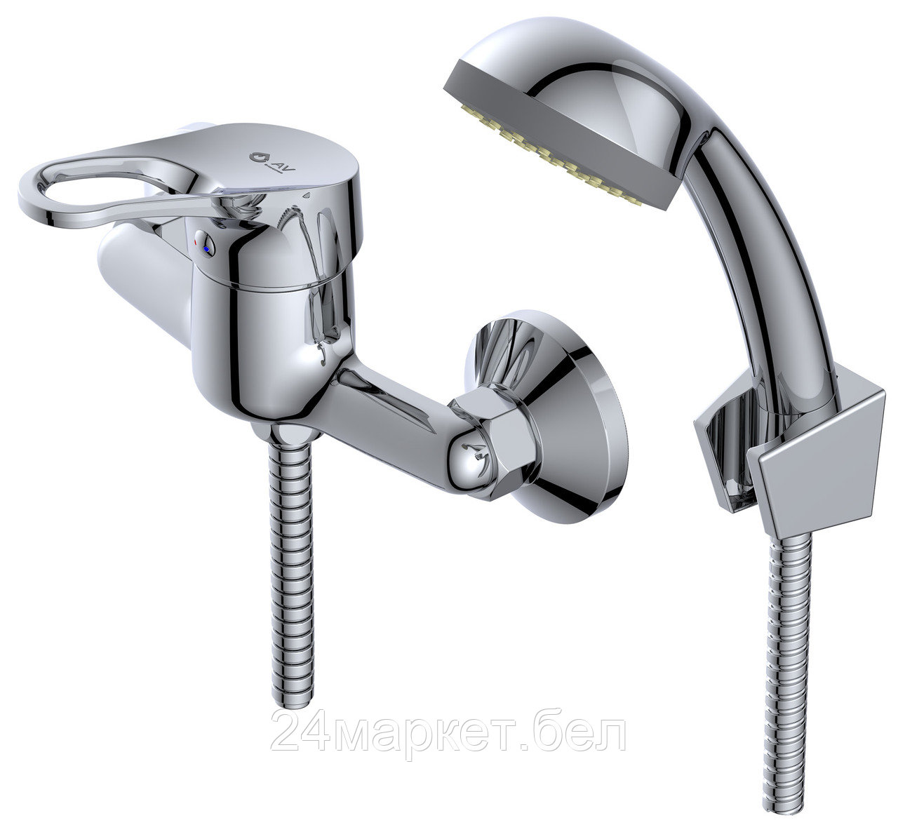 Смеситель для душа (Lt) D40, серия BAS AV Engineering (Без излива, эксцентриков нет, лейка и душ в комплекте) AVBAS5-A294-420