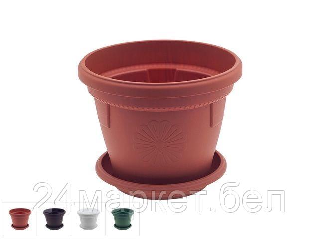 DRINA Сербия Кашпо с поддоном Gerber (Гербера) d-45 cм, DRINA (цвета в ассортименте)