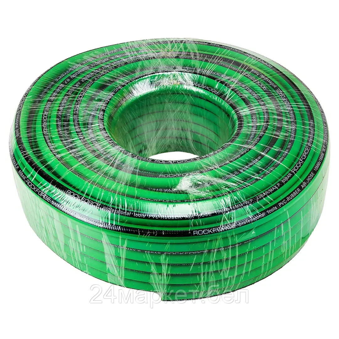 Шланг воздушный резиновый армированный 10*16мм*50м Rock FORCE RF-AHC-52B