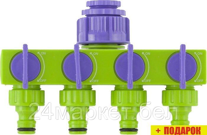 Разветвитель Palisad четырехканальный 1/2-3/4 регулируемый 66425