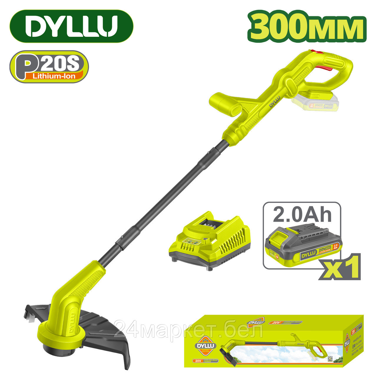Аккумуляторный триммер для травы 20В 300 мм DYLLU DTGTP535