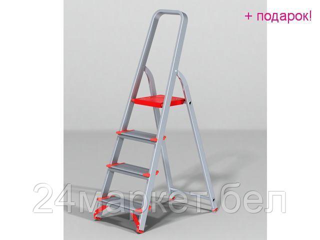 Новая Высота Россия Лестница-стремянка алюм. проф. с широкой ступенью 81 см 4 ступ. 4,1кг NV500 Новая Высота (макс. нагрузка 225кг)