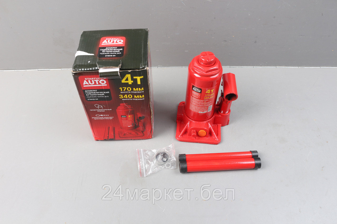 Домкрат гидравлический 4т бутылочный 170-340мм STARTUL AUTO (ST8018-04) уцененный (1490410808)