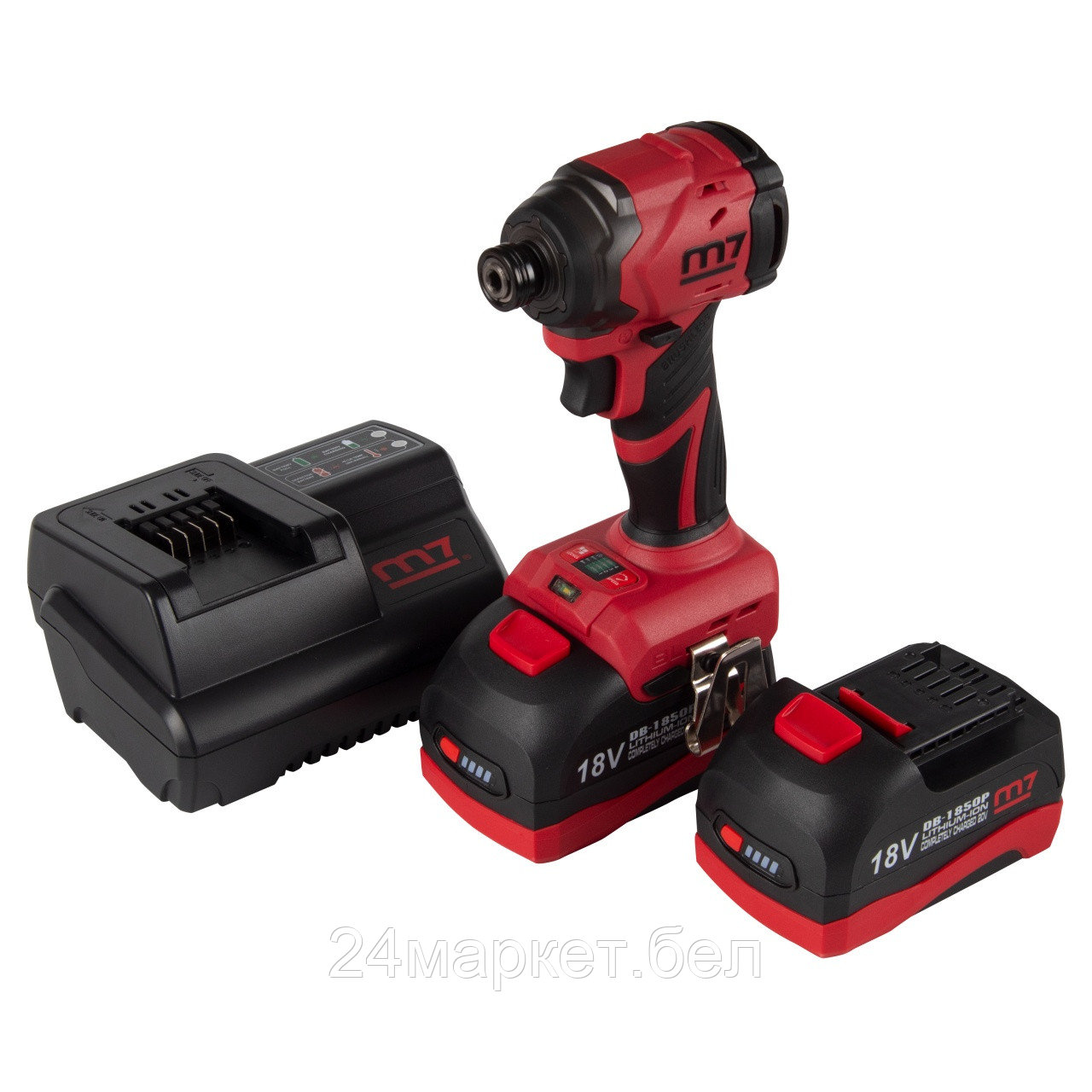 MIGHTY SEVEN DS-202A MIGHTY SEVEN Аккумуляторный шуруповерт, ударный, 18 В, 4 предмета, кейс, DS-202A