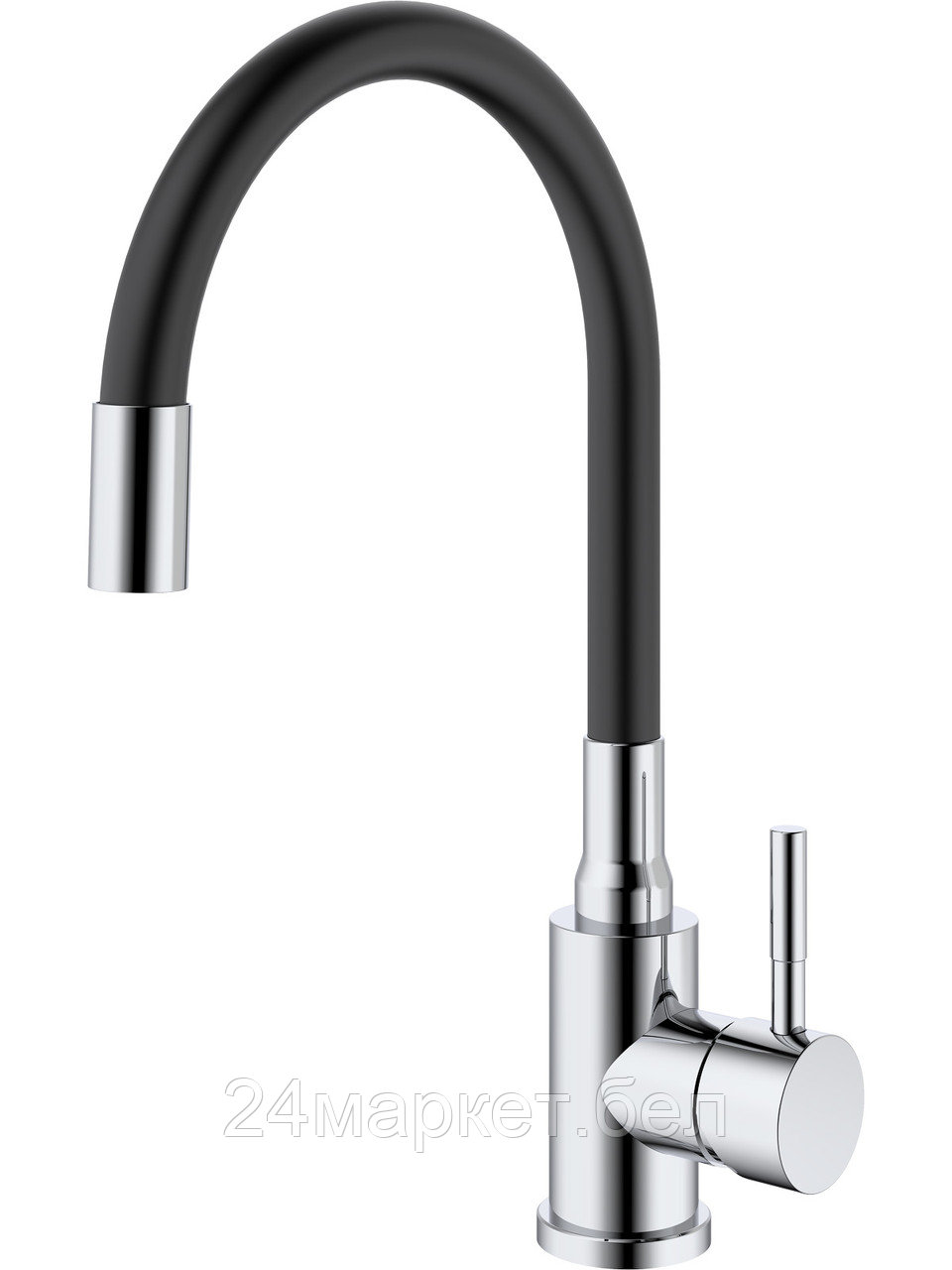 Смеситель для кухни (SUS 304) D35, серия LES  AV Engineering (J-излив, длина 190 мм, высота 204 мм, поворотный) AVLES4-DW7