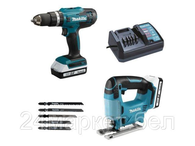 Аккум. дрель-шуруповерт MAKITA HP488D + аккум. лобзик JV183D DK18B59Y