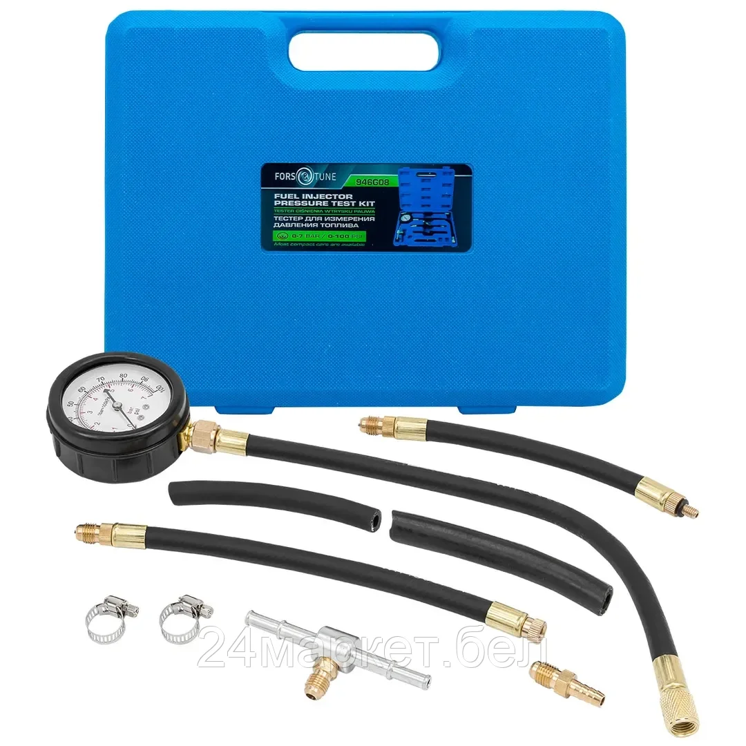 FORSandTUNE-946G08 FORSandTUNE Манометр для измерения давления топлива в комплекте с переходниками