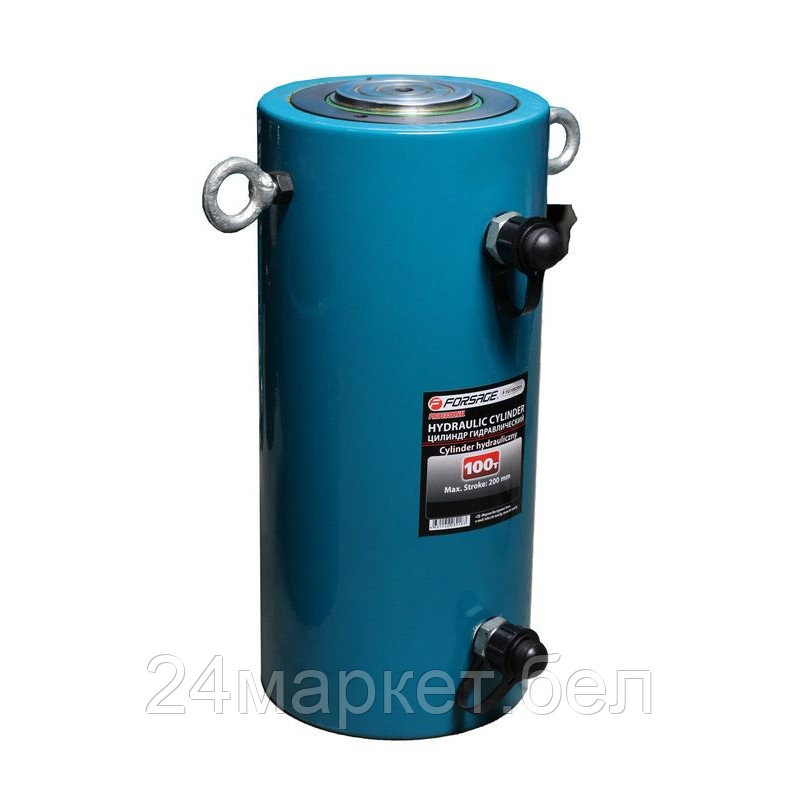 F-YG100200S Forsage Цилиндр гидравлический двойного действия 100т(ход штока-200мм,Ø штока-90мм,общий Ø-175мм, L-389мм, 700bar)