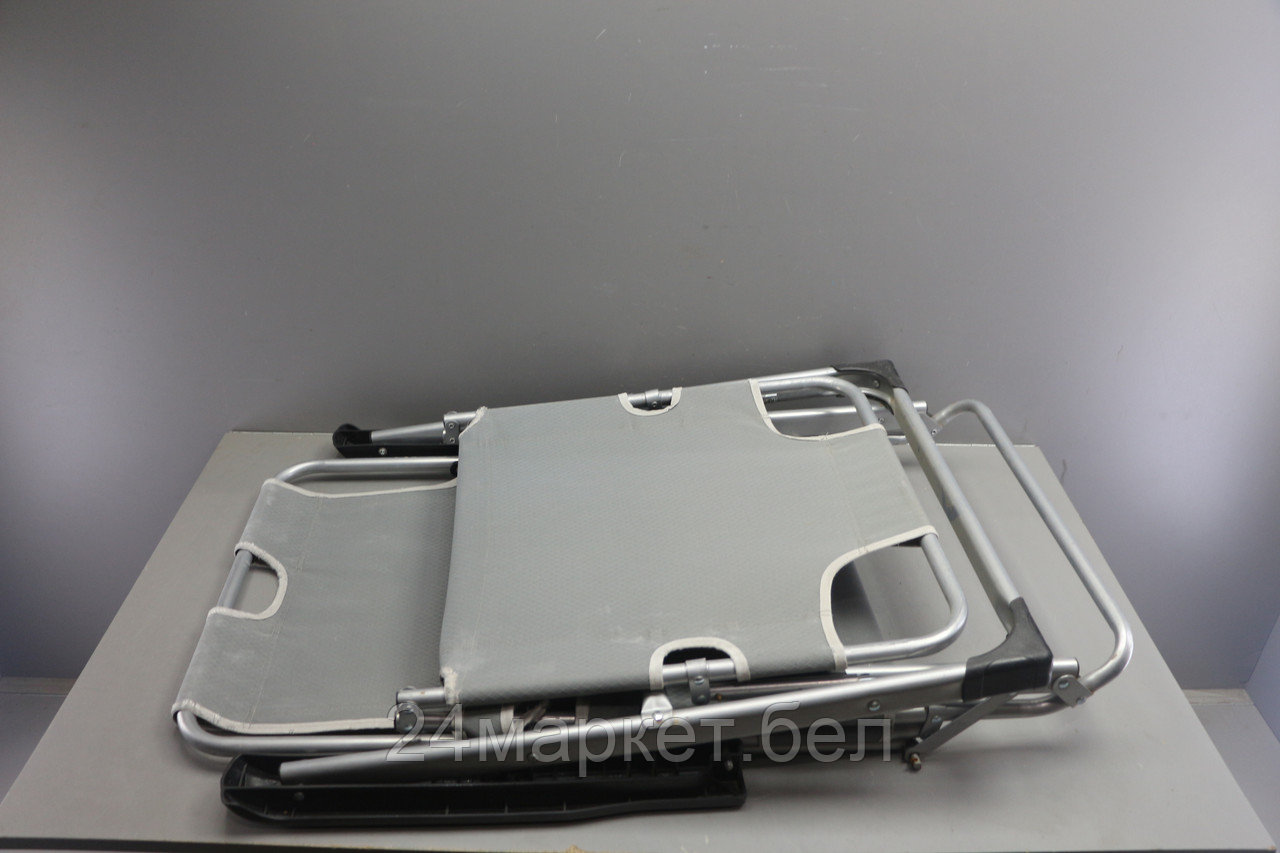 Кресло-шезлонг складное, серое, ARIZONE уцененный (0035191156)