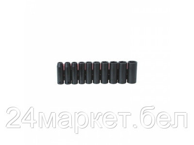 Sumake 637000 Набор ударных головок SIS-4401  1/2"  (10шт.)  CR-VA удл.