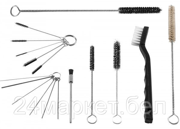 JONNESWAY AS-0049 AS-0049 Комплект щеток мастер для чистки покрасочного пистолета "Краскопульта", 17 предметов