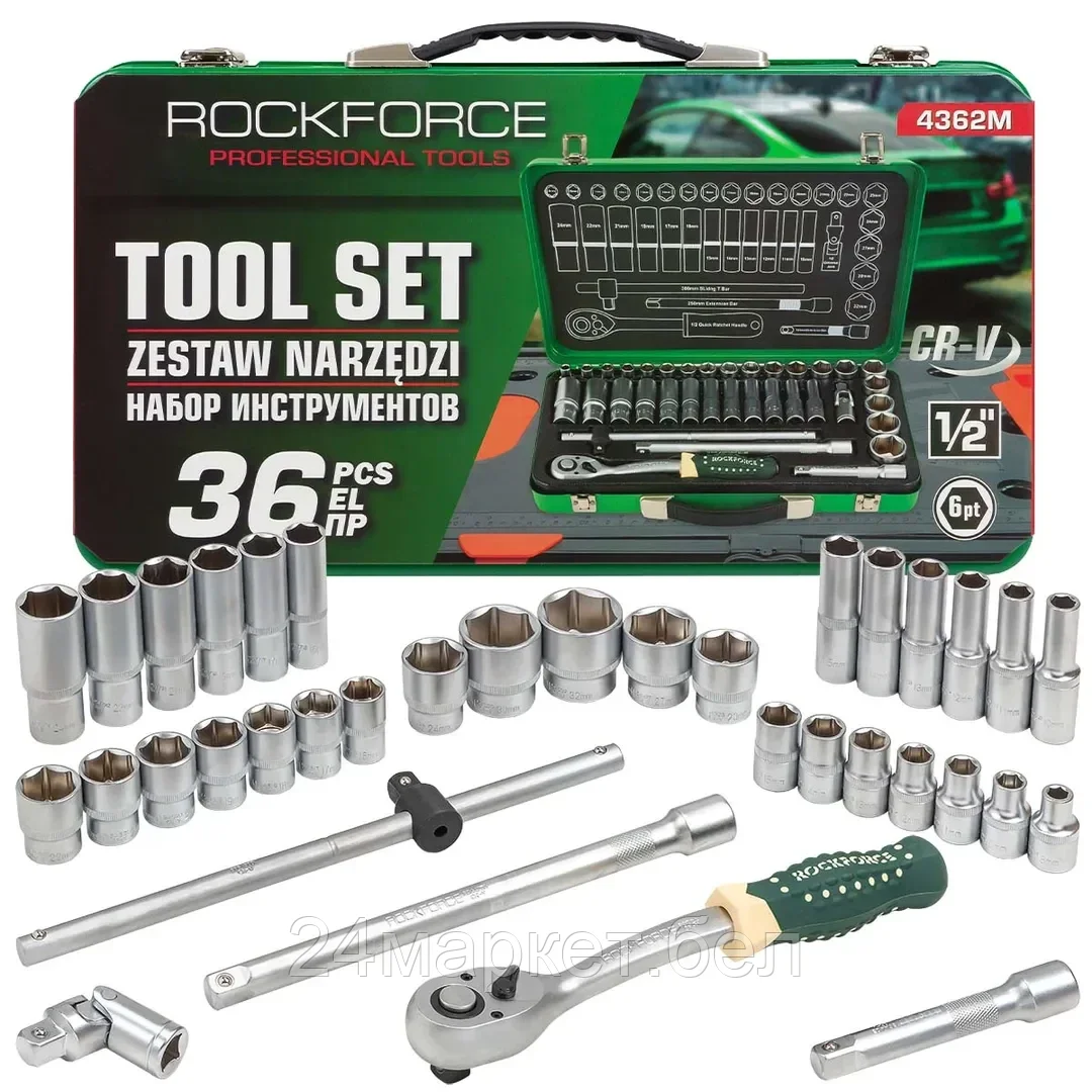 RF-4362M RockFORCE Набор инструментов 36пр. 1/2" 6pt