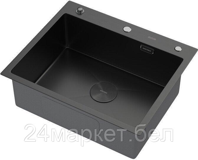 Кухонная мойка ARFEKA Eco AR 600*500 POP-UP BLACK PVD NANO