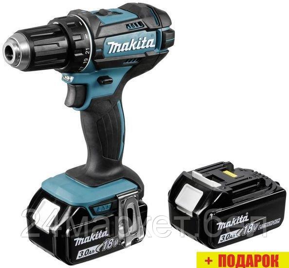Дрель-шуруповерт Makita DDF482RFJ (с 2-мя АКБ, кейс)