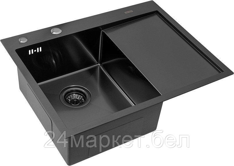Кухонная мойка ARFEKA ECO AR 650*500 L BLACK PVD NANO