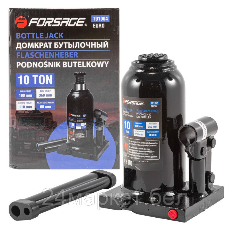 Бутылочный домкрат FORSAGE F-T91004 10т