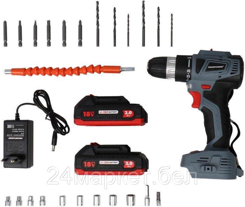 Дрель-шуруповерт Profipower MKBL-18BT (с 2-мя АКБ, кейс, набор оснастки)