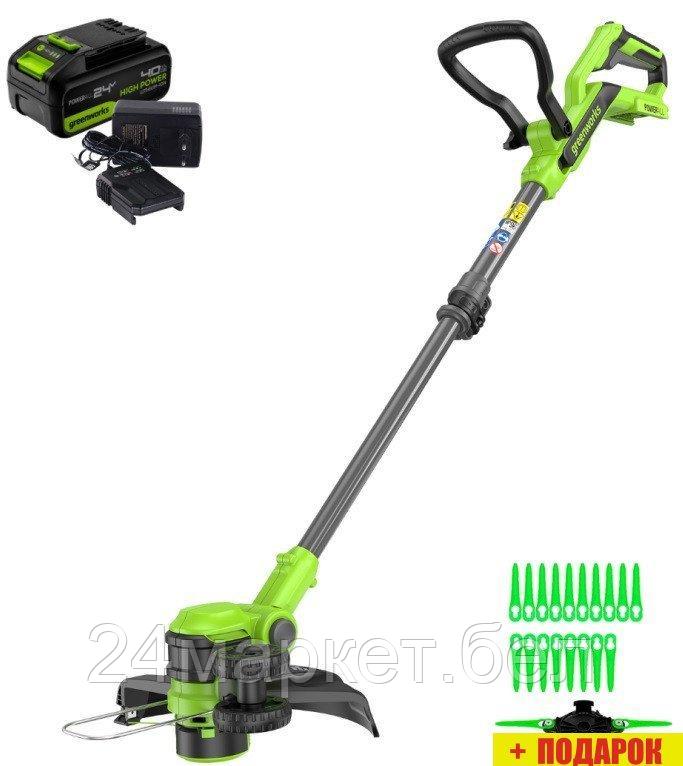 Триммер Greenworks G24LT301K4 2113207UB (с 1-им АКБ)