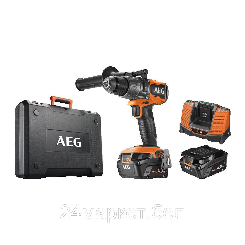 Ударная дрель-шуруповерт AEG Powertools BSB 18C3BL-402C 4935478938 (с 2-мя АКБ 4 Ач, кейс)