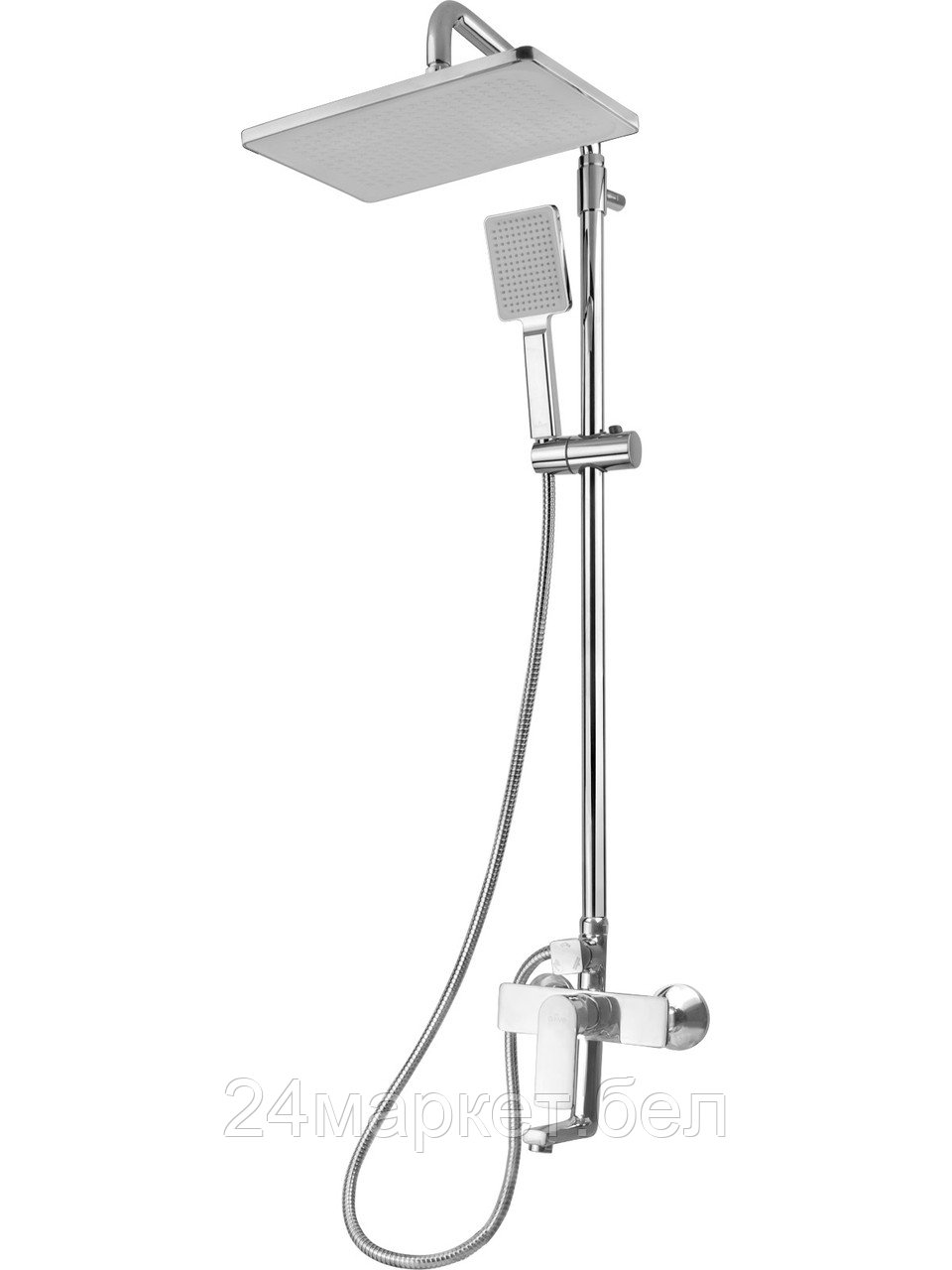 Душевая система (Lt) D35, серия Camellia хром, a-five (На стену, короткий - -излив: длина 150 мм, монолитный. Троп. душ: вынос 400 мм,) A5-0437