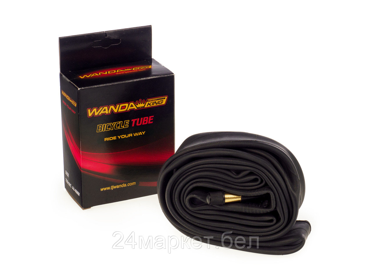 Велосипедная бутиловая камера 700x38C AV-48MM, WD70038AV Wanda