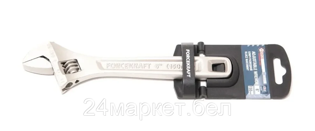 Ключ разводной Profi CRV 15"-375мм (захват 0-45мм), на пластиковом держателе FK-649375