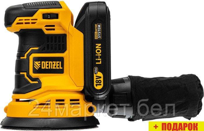 Эксцентриковая шлифмашина Denzel COS-125 (с 1-им АКБ)