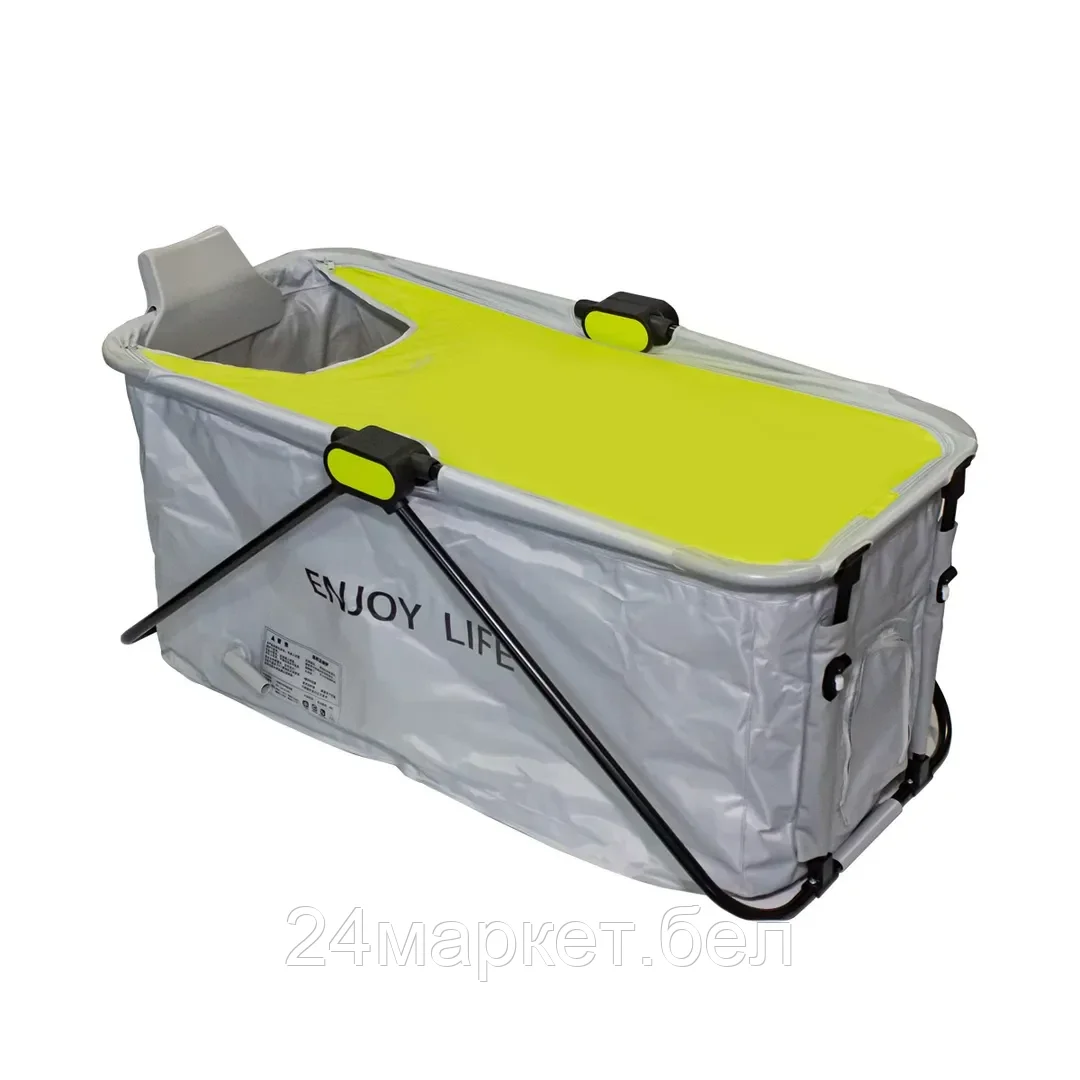 Ванна складная переносная (размер:120х53х50см;цвет:серый/желтый) INFL FOLD26/1